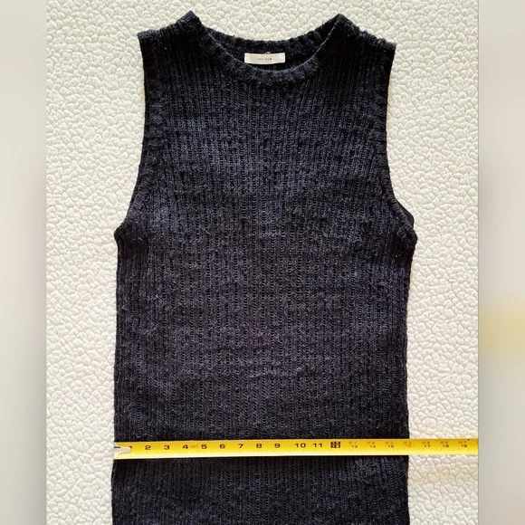 THE ROW Cutro Open Knit Silk Sleeveless Maxi Dress Midnight Blue M Org $2,550 - Picture 15 of 16